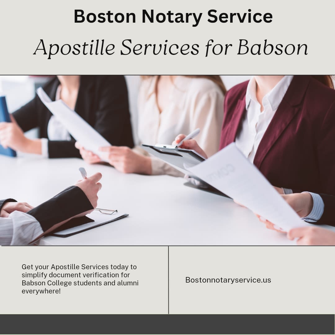 Apostille Services for Babson College Students & Alumni Services