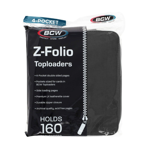 Z-Folio 4-Pocket LX Album - Toploaders - Black | Tony Zirkle Cards
