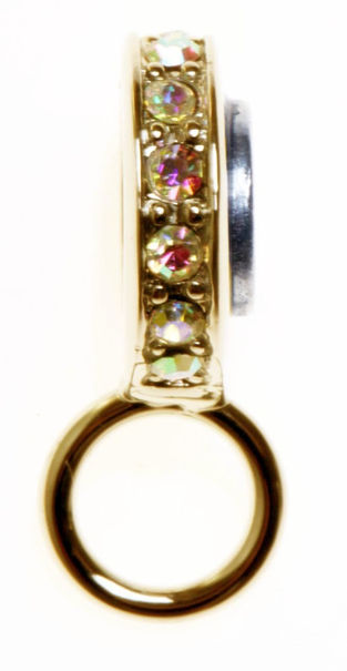 KIRKS FOLLY CHARM HOLDER TO USE WITH THE MAGNETIC NECKLACES GOLDTONE