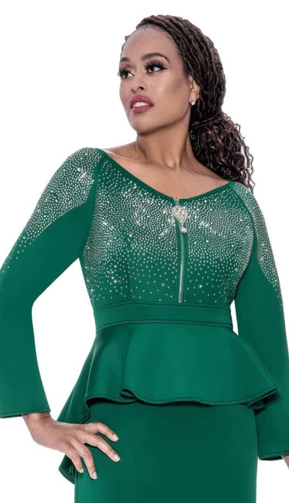 Stellar Looks SL1961-EMR-Church Suit