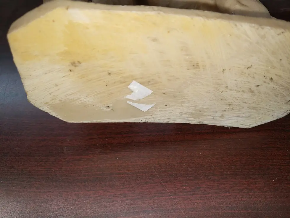 Thumbnail: Vtg Alabaster Horse & Cowgirl Sculpture