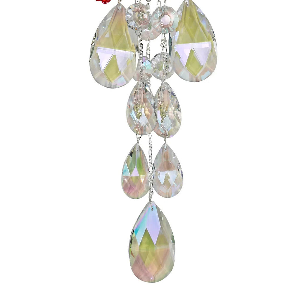 Thumbnail: Kirks Folly Cardinal Memories Crystal Shimmer Ornament - sterling silvertone