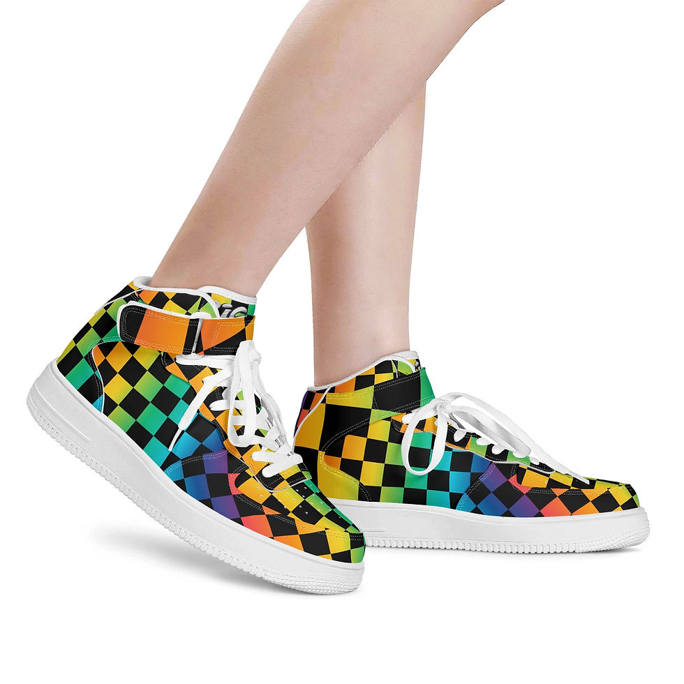 Thumbnail: Checkered Chaos Mid-Tops