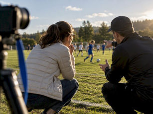 Parent and coach choosing game video framing