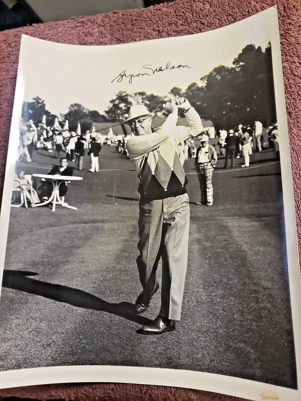 Thumbnail: Byron Nelson Signed 8x10 B/W Photo