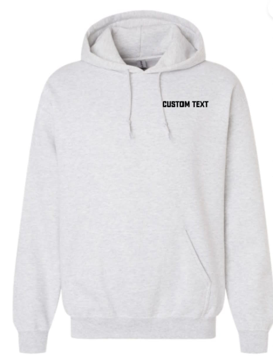 Custom Text Embroidery on Hoodie & Sweater– Left Chest or Right Chest