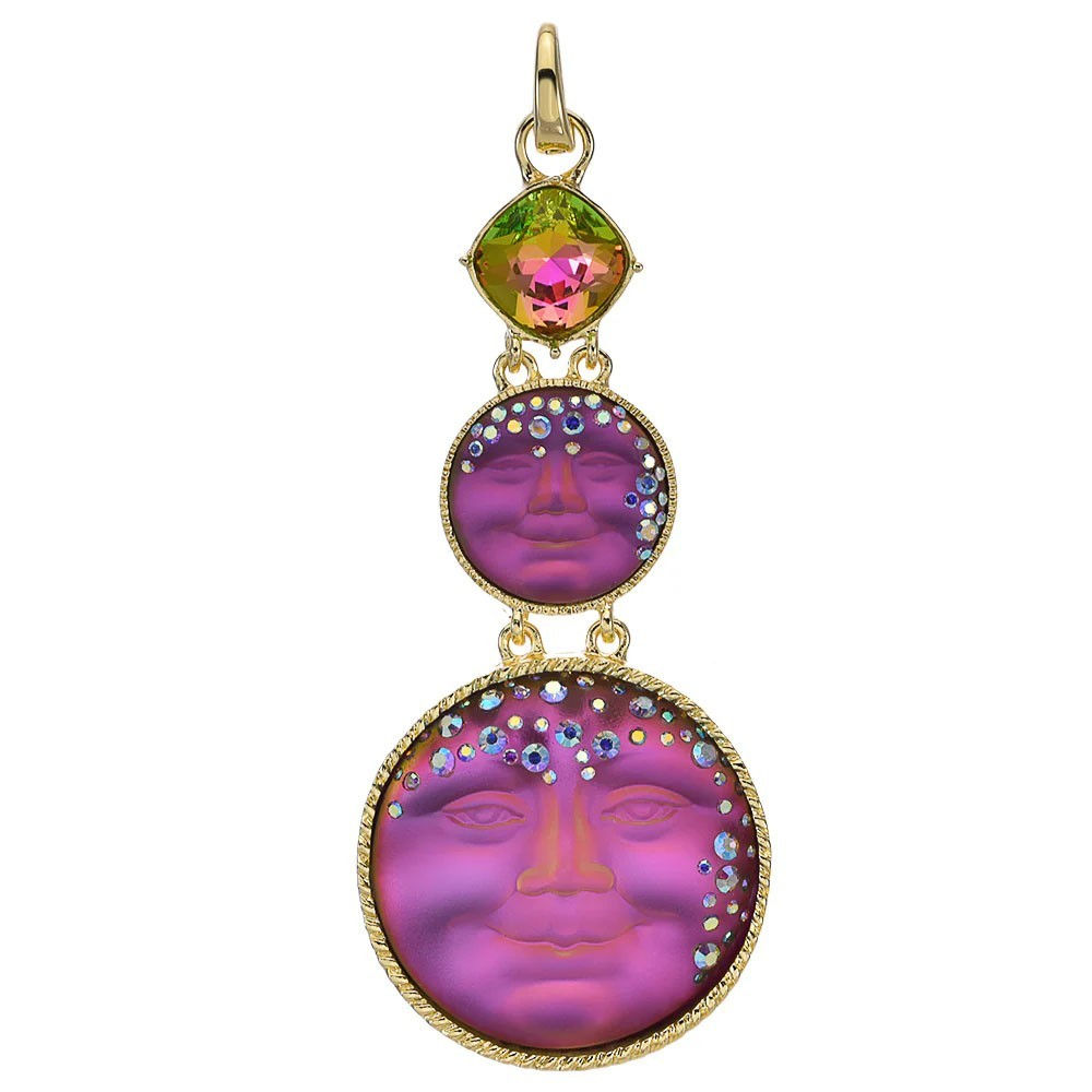 Kirks Folly Mystic Goddess Seaview Moon Mother and Child Open Ring Charm gold