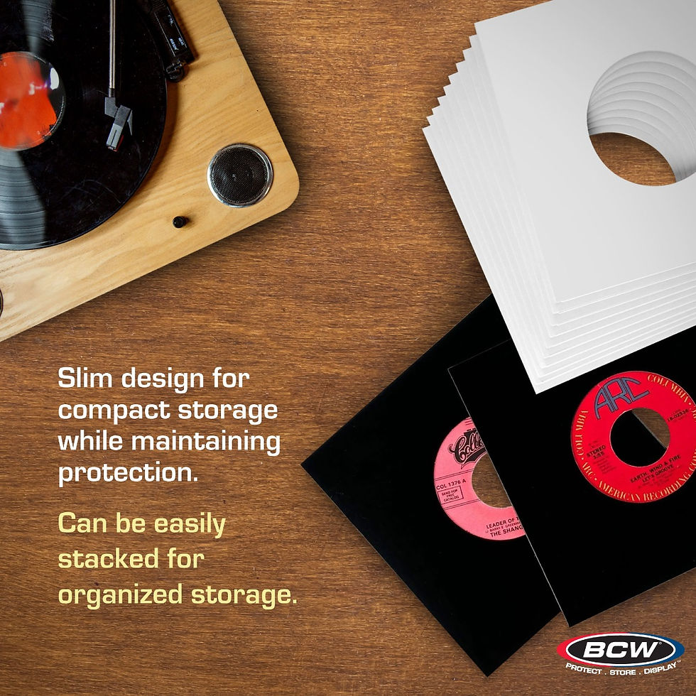 Thumbnail: 7" Record Paper Jacket with Hole Black 10 per pack