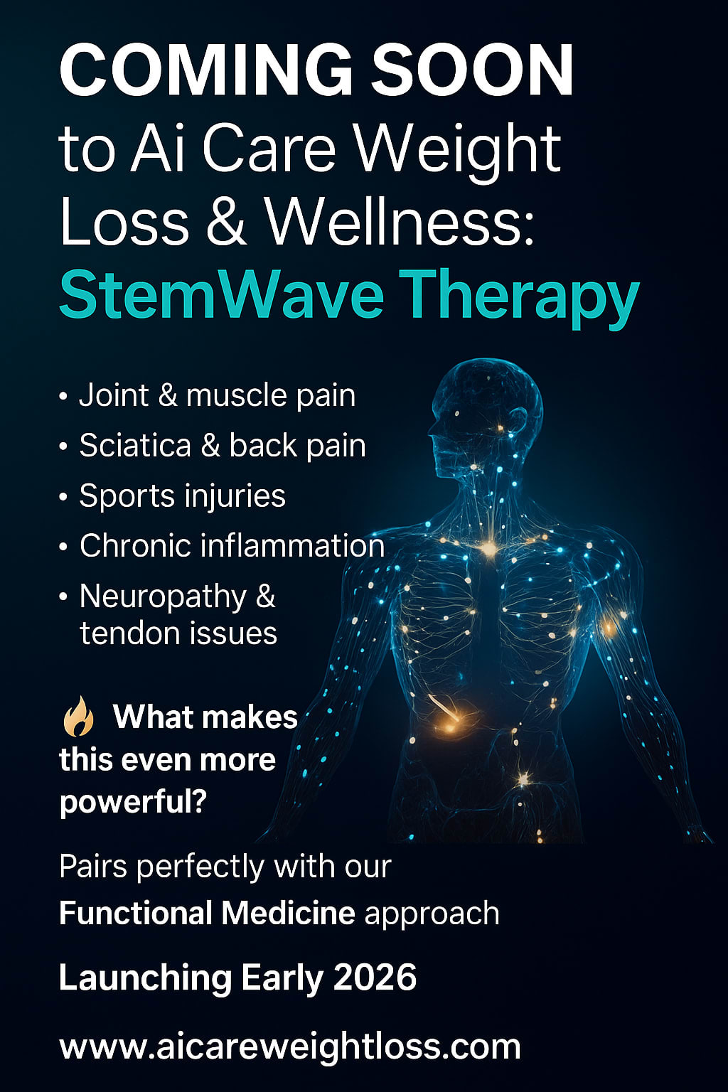 🌊 StemWave Therapy Is Coming to Ai Care — The Future of Pain Relief Without Surgery
