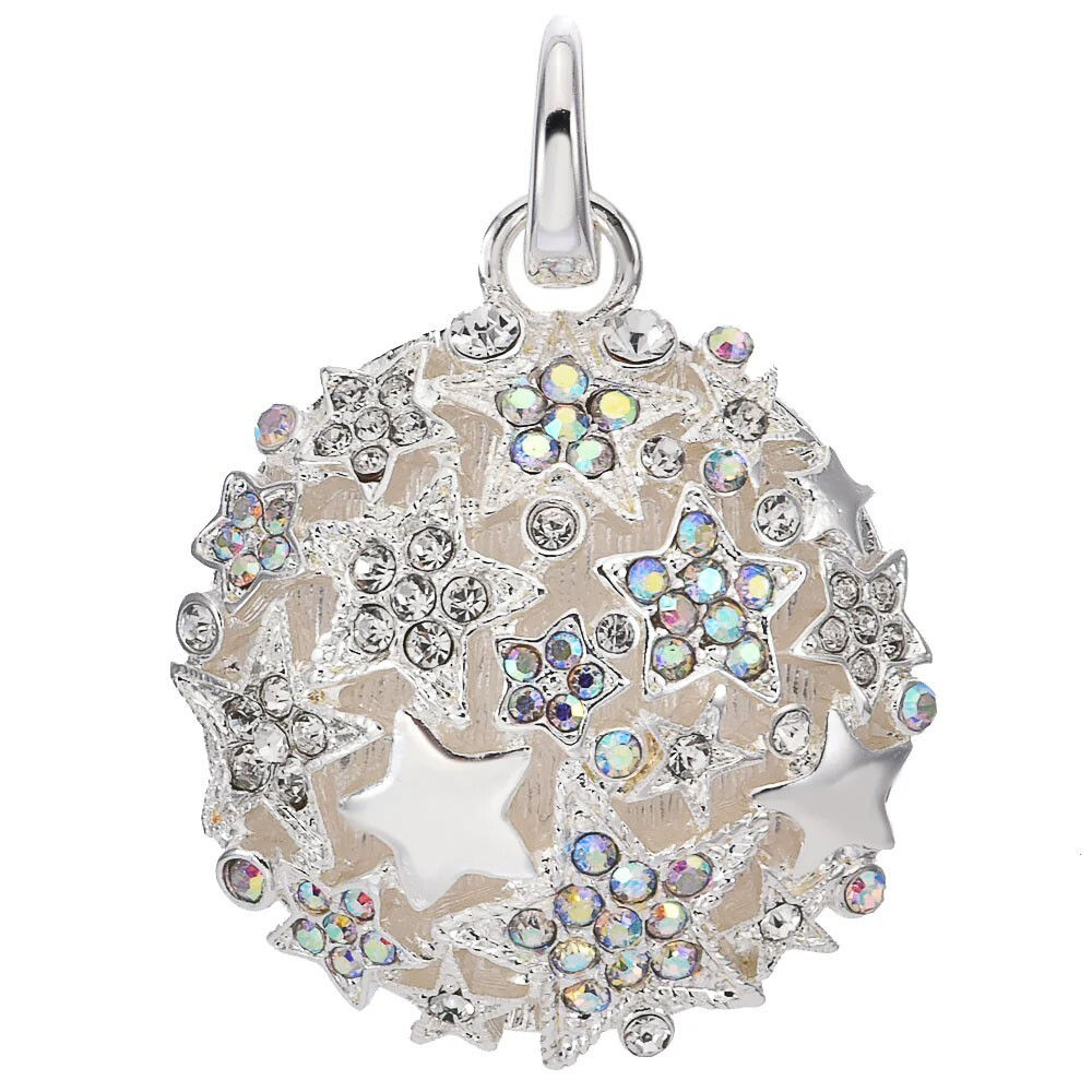 KIRKS FOLLY Cisco Disco Starlight Open Ring Charm sterling silvertone