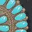 Thumbnail: Vtg Zuni Turquoise Petit Point Sterling Pin