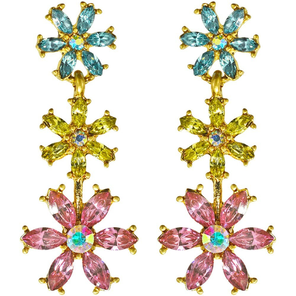 Kirks Folly Fairy Blooms Pierced Earrings - goldtone