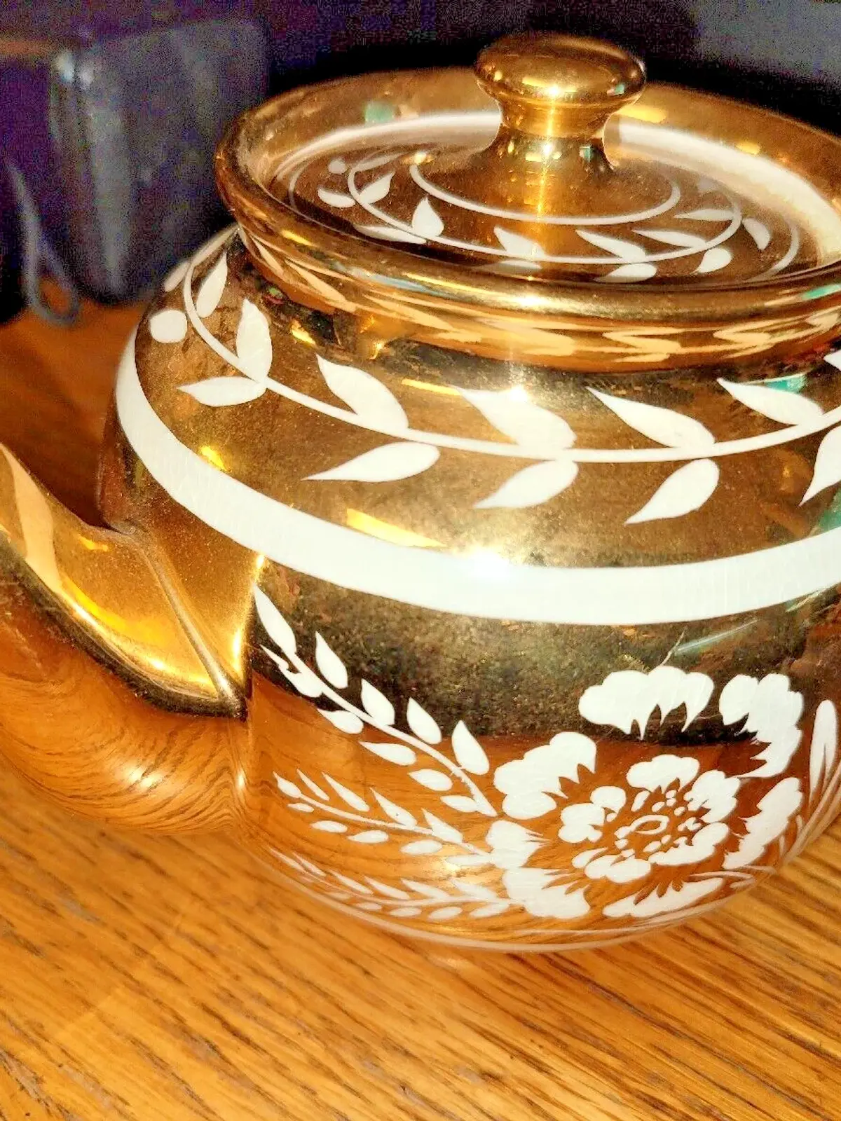 Rare Sadler England Gold Tea Pot 1600 B