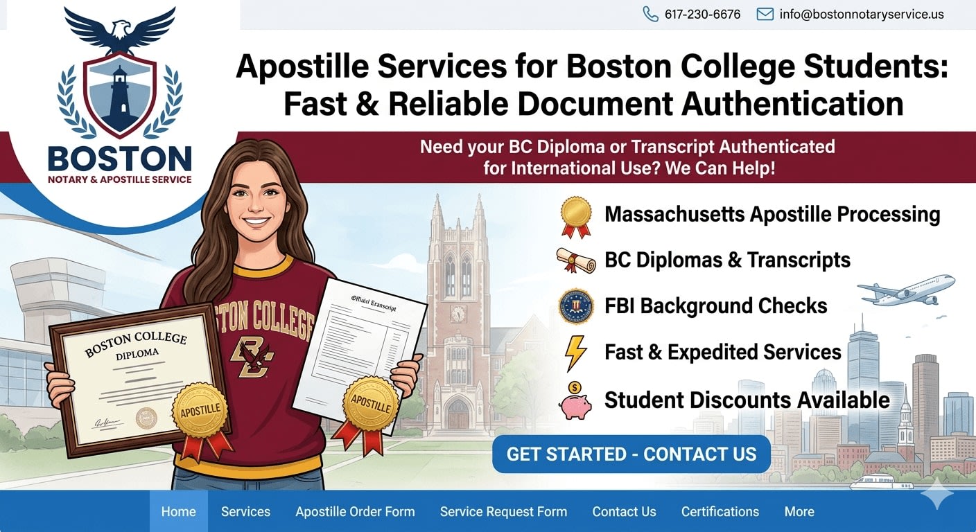 Apostille Services for Boston College Students: Fast & Reliable Document Authentication