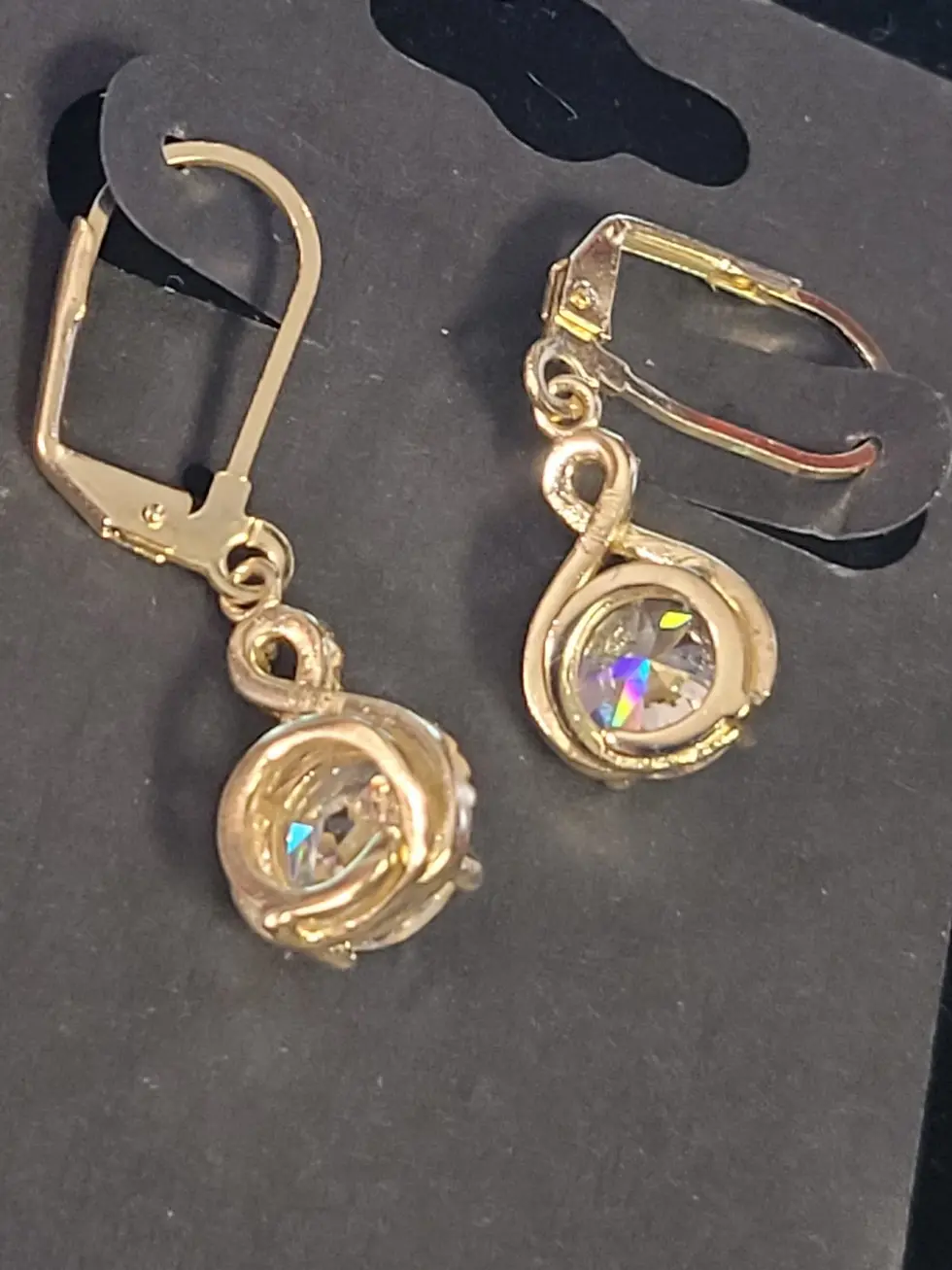 Thumbnail: Cate & Chloe Alessandra Drop Halo Earrings