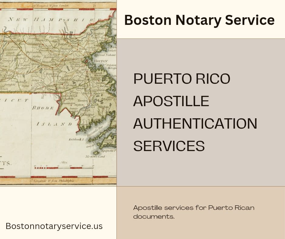 Servicios de Apostilla de Puerto Rico en Massachusetts: Boston Notary Service