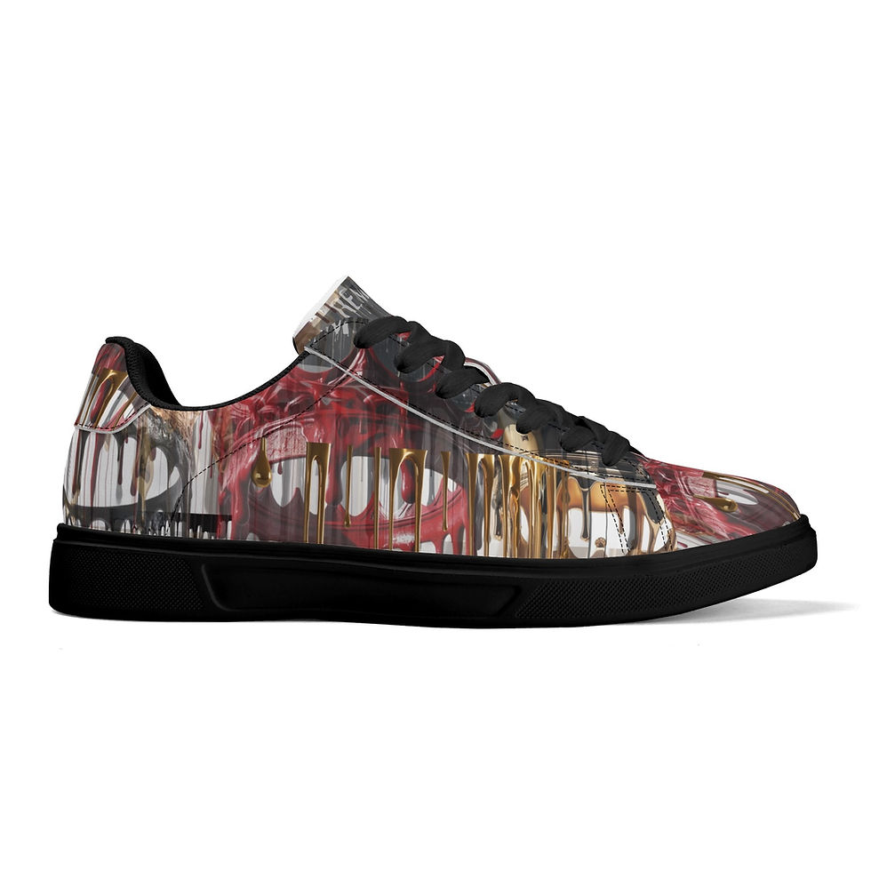 Thumbnail: Adult Low Top Leather Skateboard Shoes WIth Personalized Logo /Name