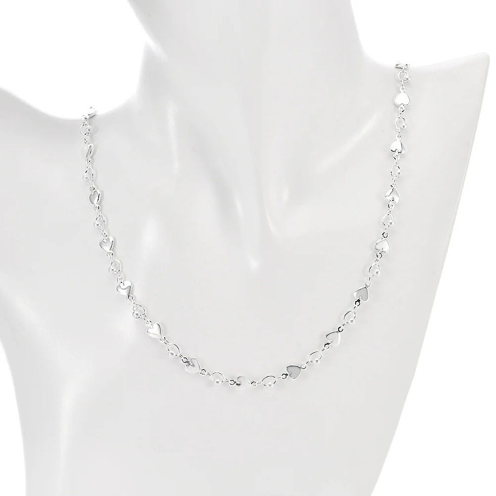 Thumbnail: KIRKS FOLLY Forever Loved Sweetheart Necklace sterling silvertone