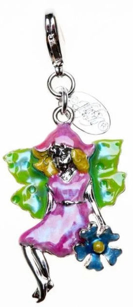 Thumbnail: Kirks Folly Flower Fairy Friends Charm - set of 3 different charms silvertone