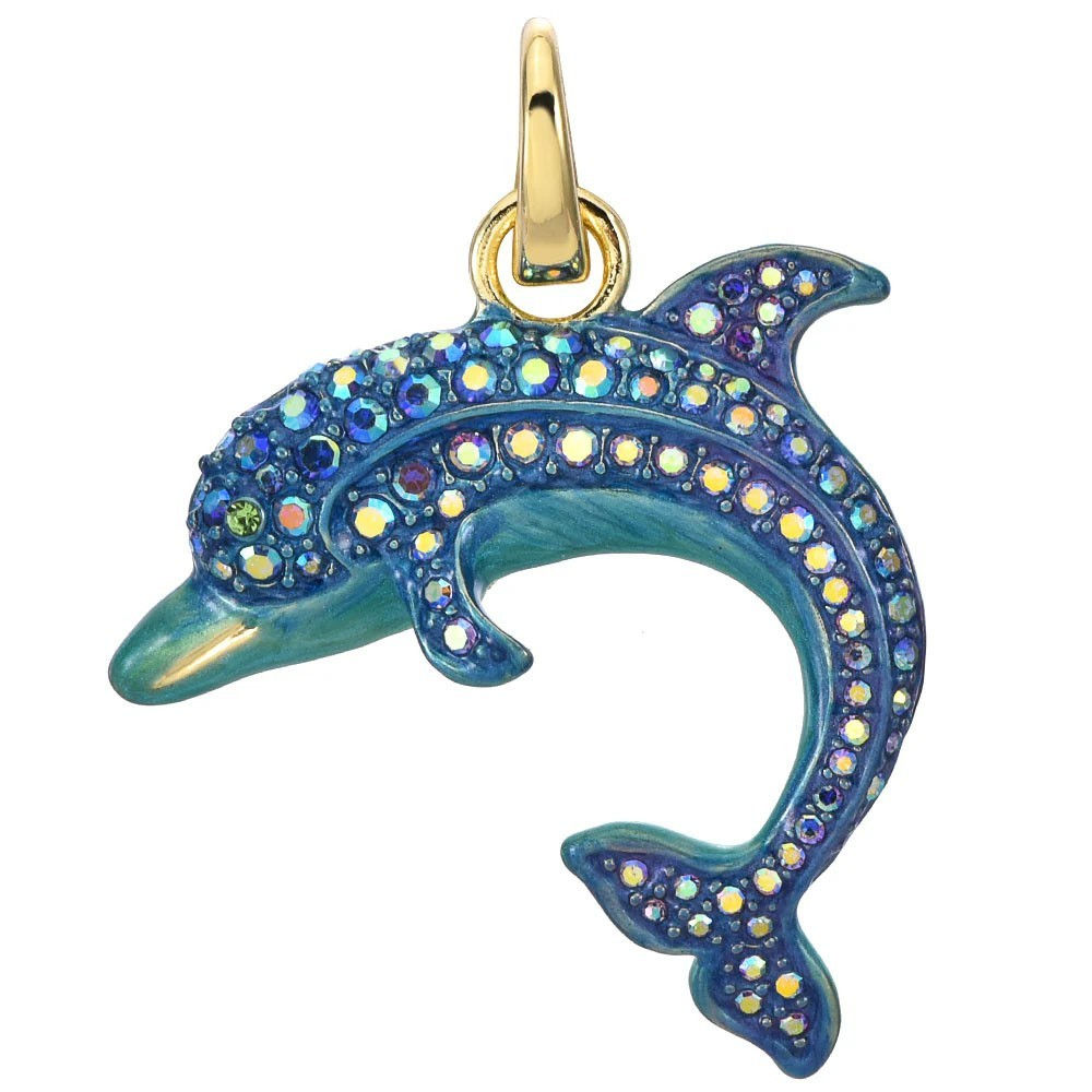 Kirks Folly Dancing Dolphin Open Ring Charm (Goldtone)