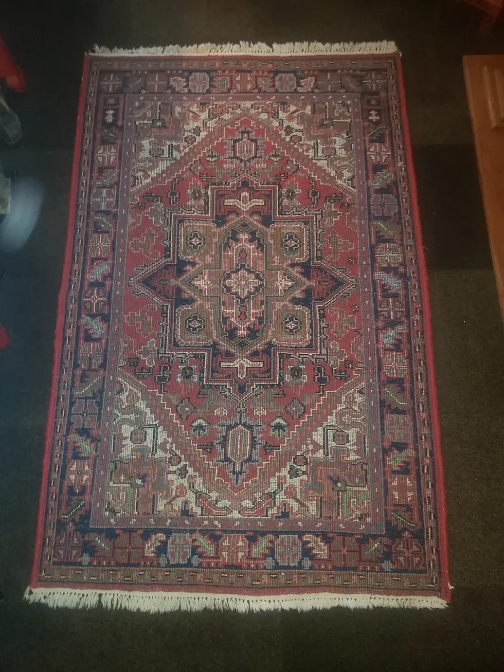Thumbnail: Handmade Super Sarouk Kanape Wool Rug 44x70