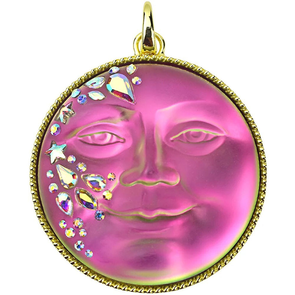 Thumbnail: Kirks Folly Mystic Fairy 50mm Seaview Moon Open Ring Charm iridis / goldtone