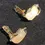 Thumbnail: Vintage Coro Faux Opal Gold Tone Earrings