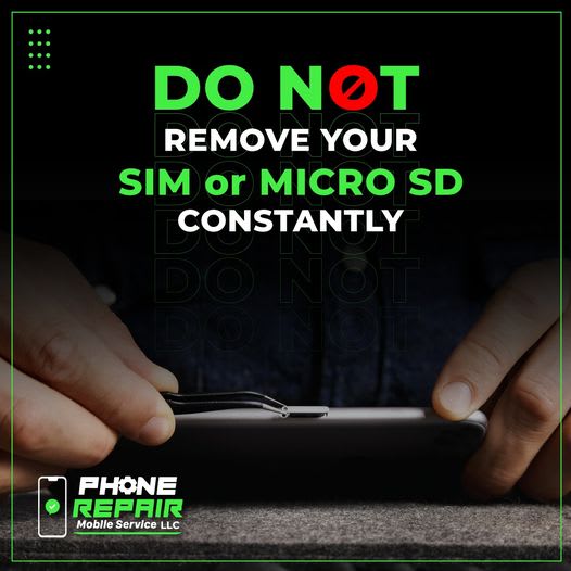 Do not remove your sim or micro sd constantly