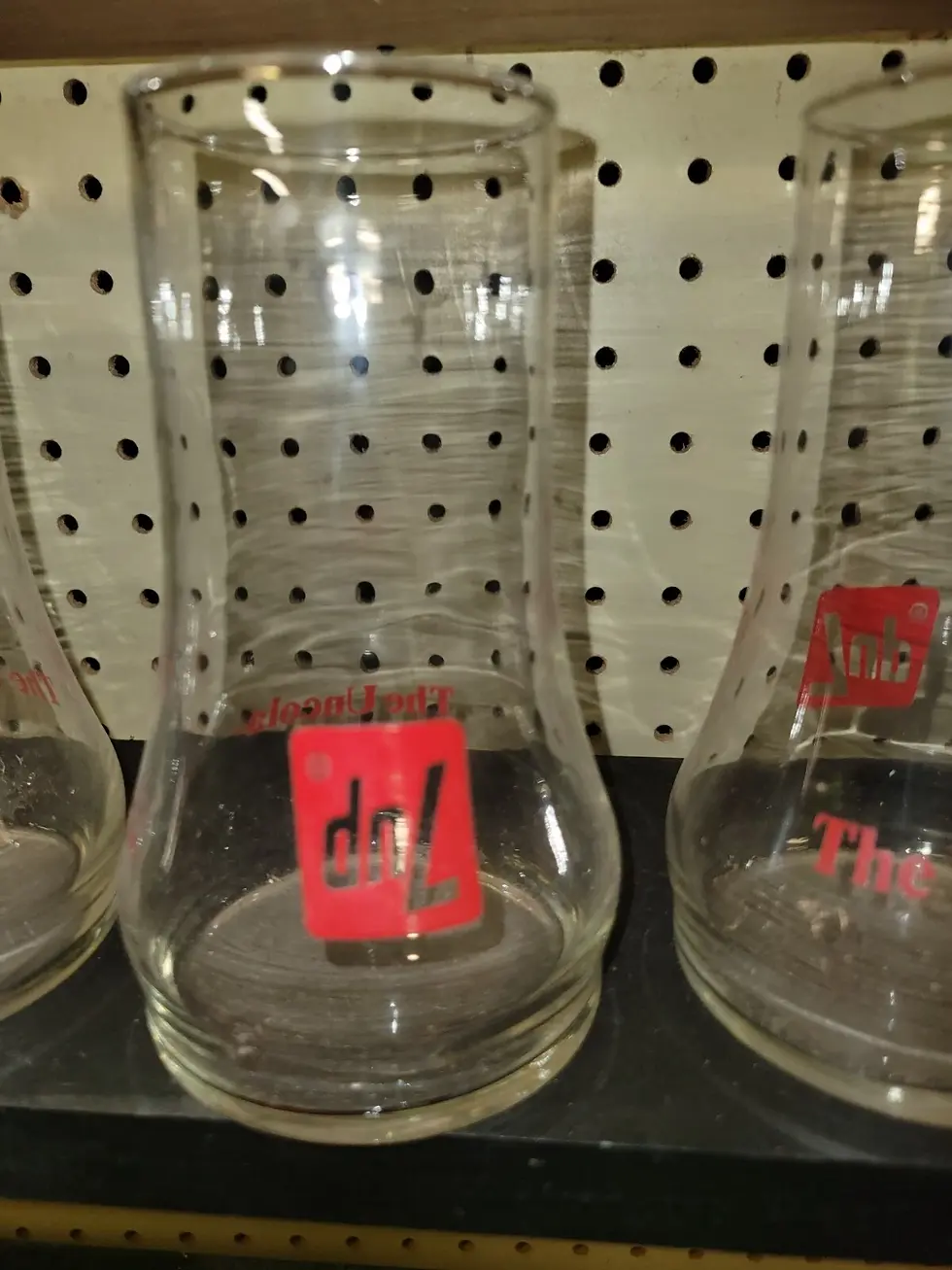 Thumbnail: 4 Vintage 7-Up Uncola Upside Down Glasses