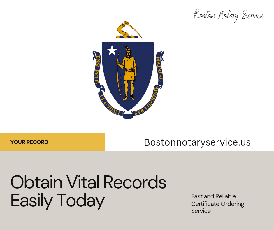 Order Vital Records: Birth and Marriage and Death Certificates in Massachusetts