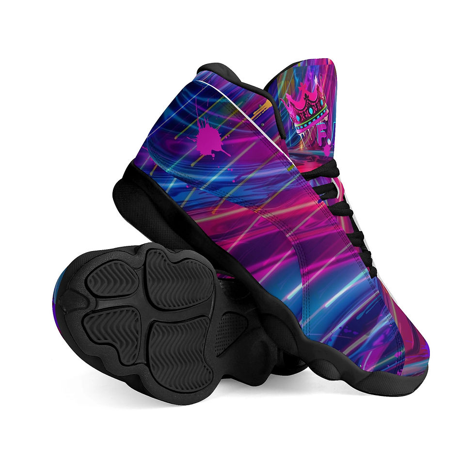 Thumbnail: Men's White Black Outsole PU Leather Basketball Shoes
