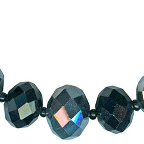Thumbnail: Kirks Folly Avalon Camelot Graduated Bead Necklace ~ BLACK MAGIC