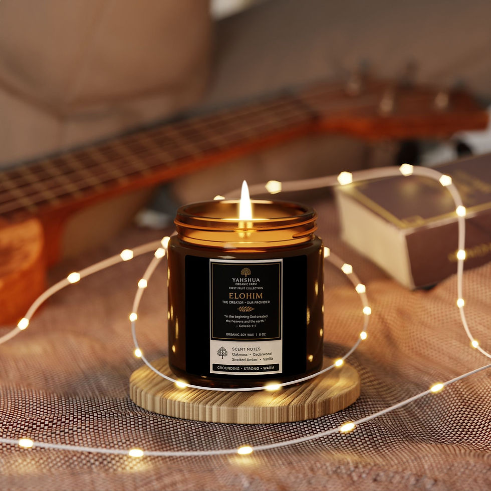 Thumbnail: Elohim Scented Soy Candle — Amber Jar Aromatherapy Candle (Multi-Size)