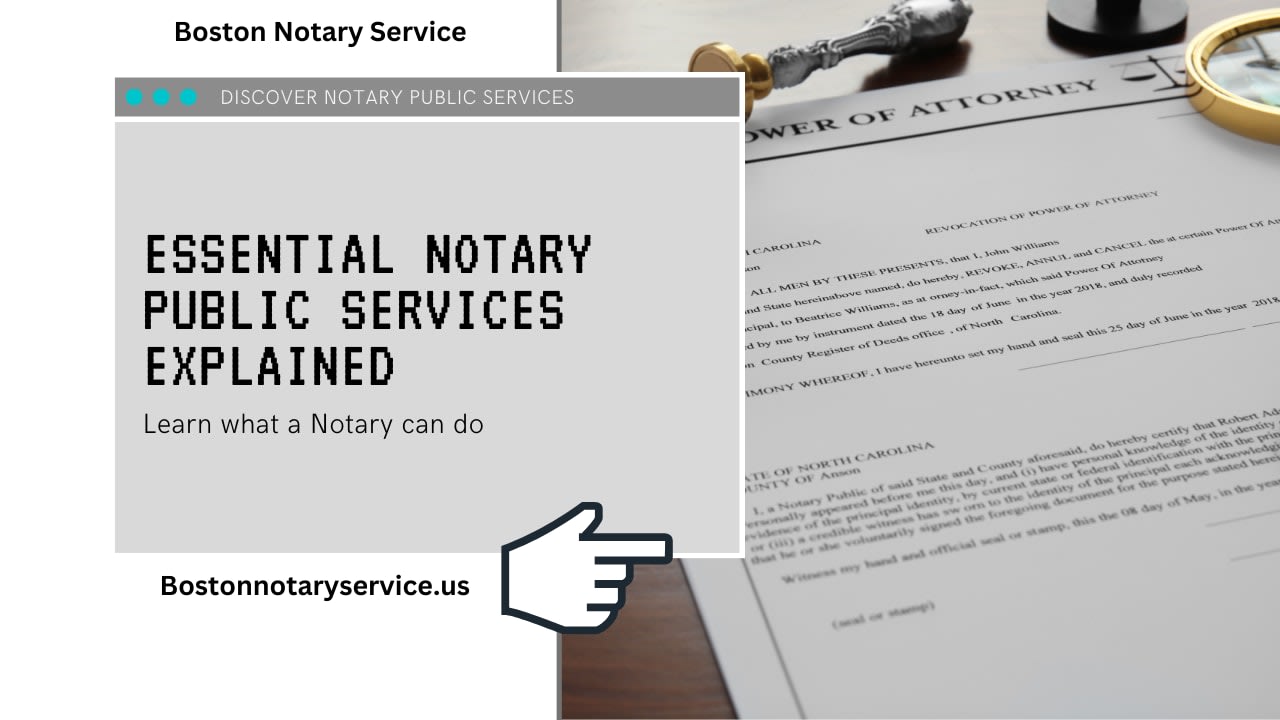 The Different Services a Notary Public in Massachusetts can provide