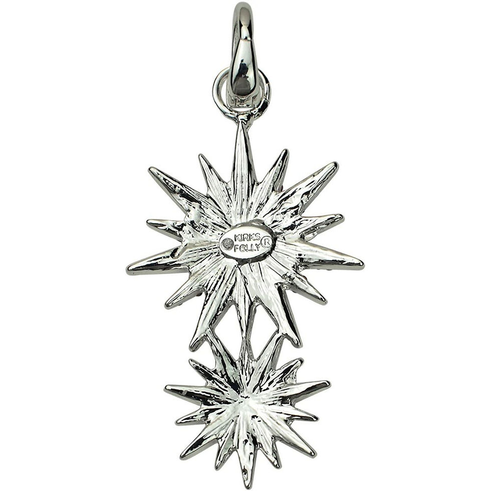 Thumbnail: Kirks Folly Star of Wonder Open Ring Charm sterling silvertone