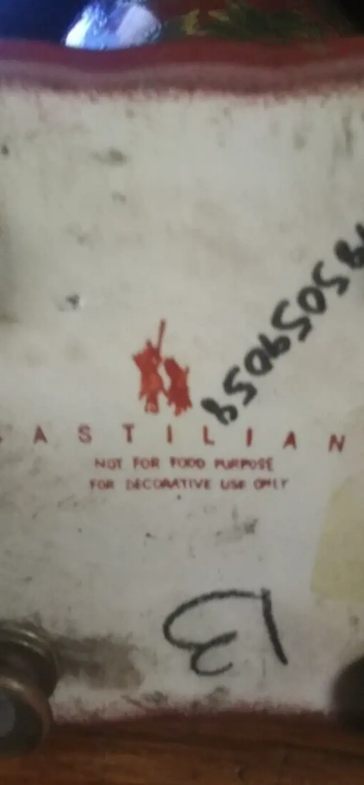 Thumbnail: Vintage Castilian Porcelain Bronze Vase 14in