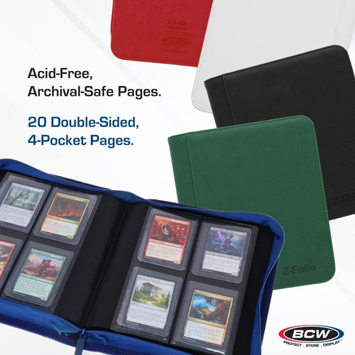 Z-Folio 4-Pocket LX Album - Toploaders - Black | Tony Zirkle Cards