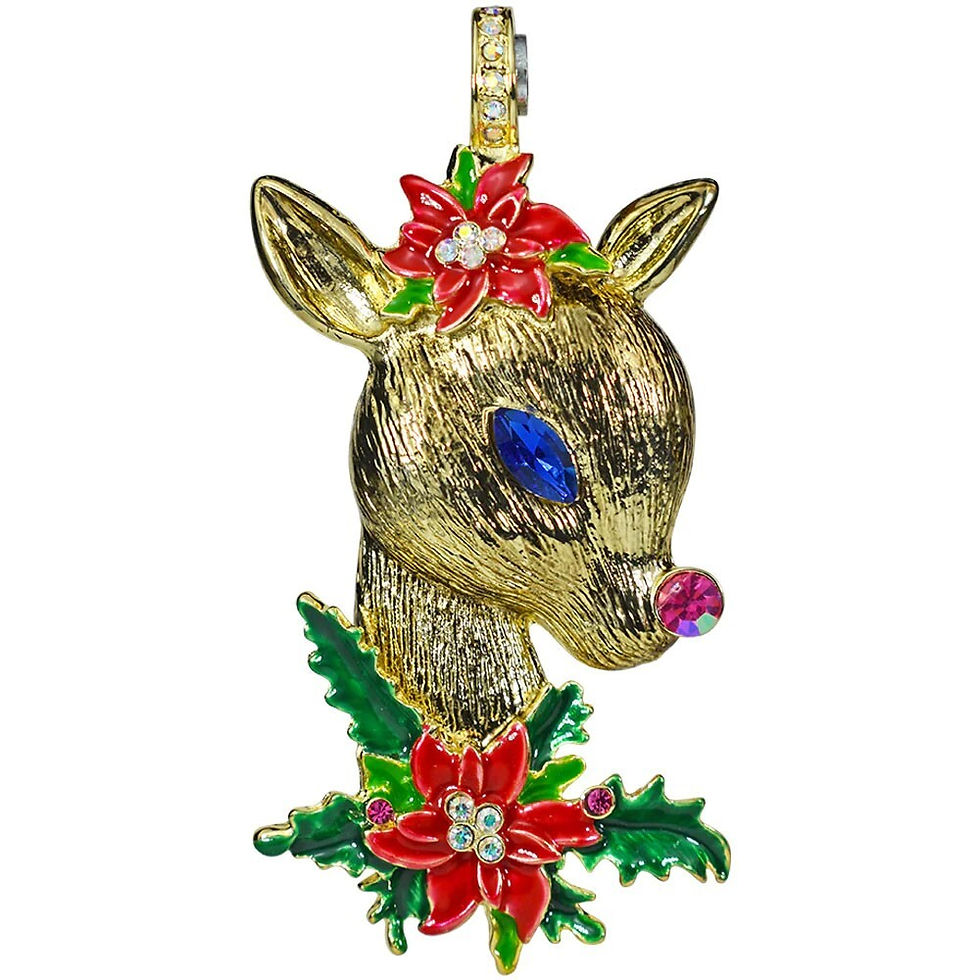 Thumbnail: KIRKS FOLLY RUDY the REINDEER MAGNETIC ENHANCER goldtone
