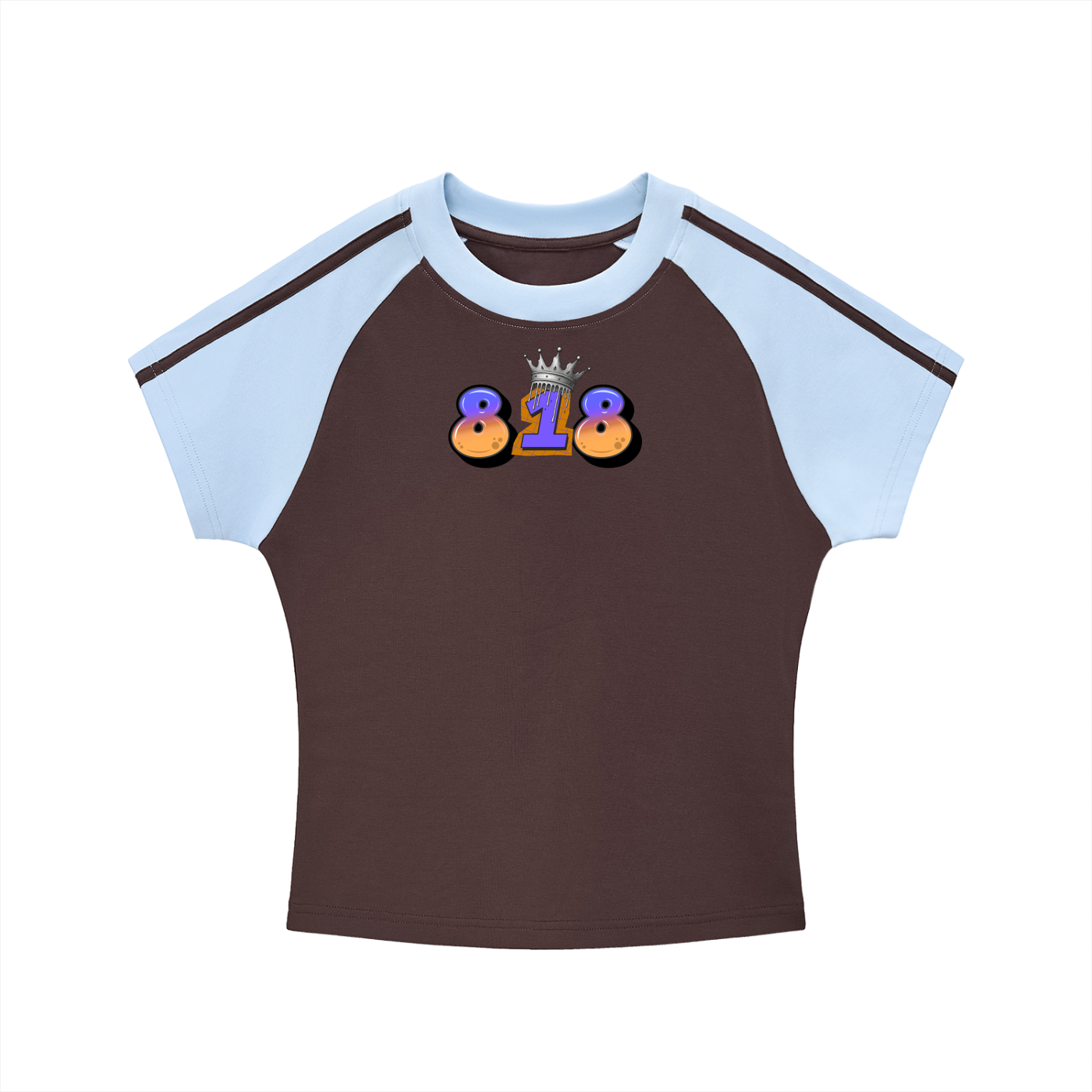 818 Striped Raglan Sleeve Tee