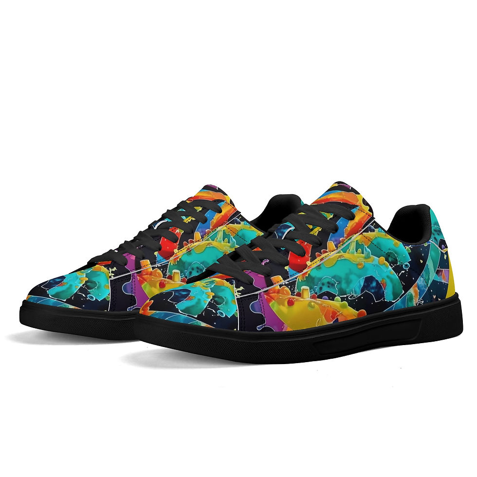 Thumbnail: Adult Low Top Leather Skateboard Shoes WIth Personalized Logo /Name
