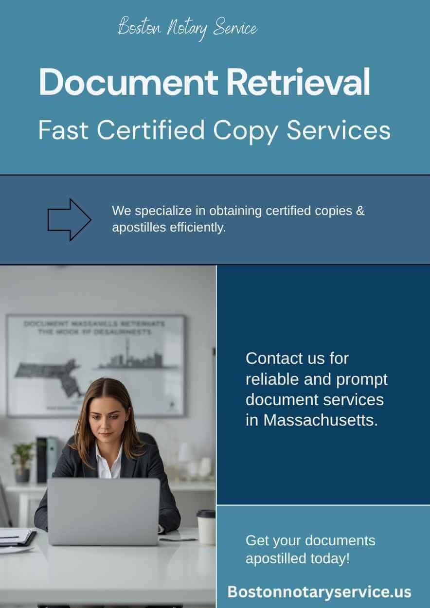 We Retrieve Massachusetts Secretary of the Commonwealth Certified Copies and Apostille Them for You