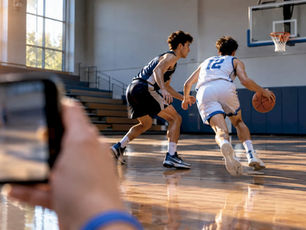 Parent captures youth basketball action