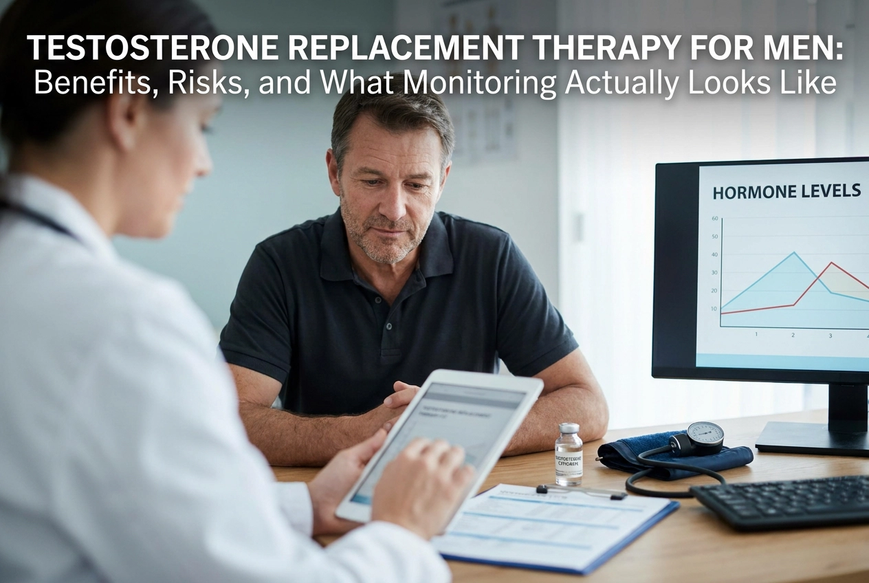 Testosterone Replacement Therapy for Men: Benefits, Risks, and What Monitoring Actually Looks Like