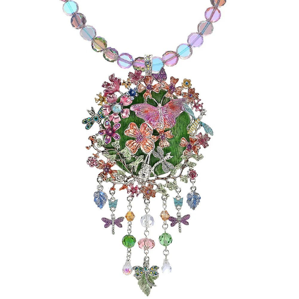 Kirks Folly Vintage Who's The Fairest In The Enchanted Garden Foldover Necklace