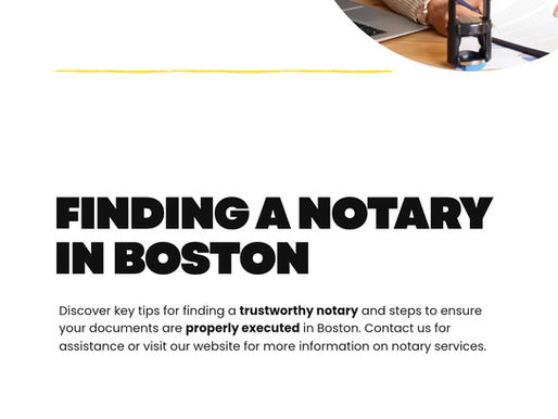 Your Complete Guide to Finding and Using a Notary Public in Boston, MA