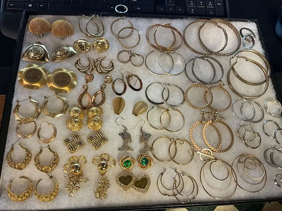 Thumbnail: Vtg to Modern Paired Earrings Lot 40 Pairs