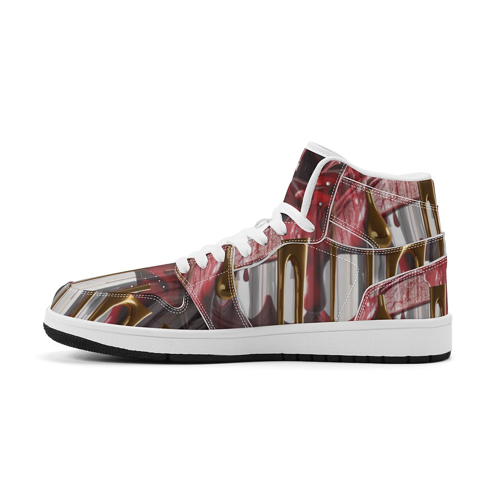 Thumbnail: Men's Premium PU Leather High Top Sneakers-V2