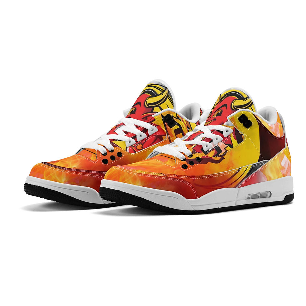 Thumbnail: EV Retro Leather Basketball Sneakers
