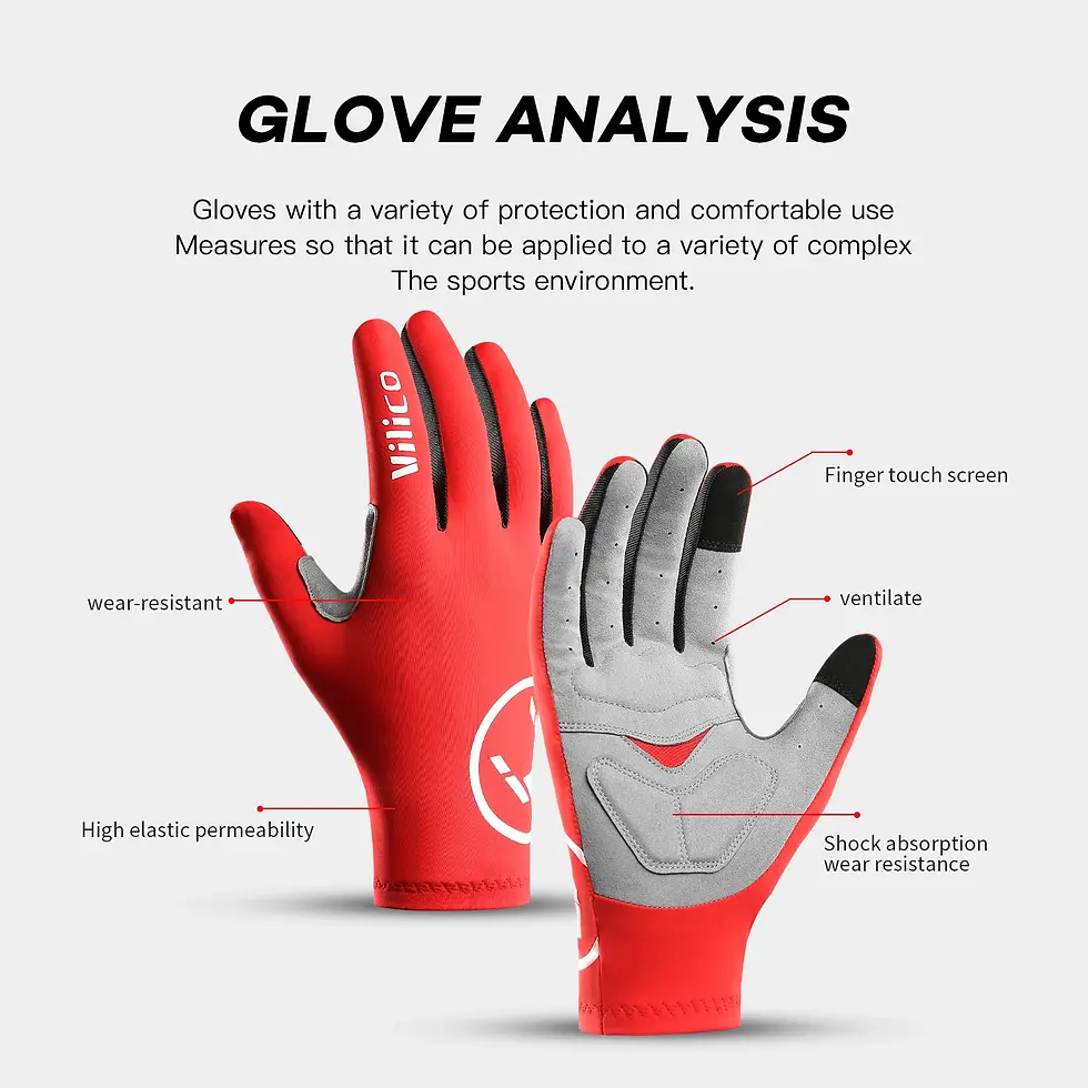 Thumbnail: Touch Screen Long Full Fingers Half Fingers Gel Sports Cycling Gloves MTB Road