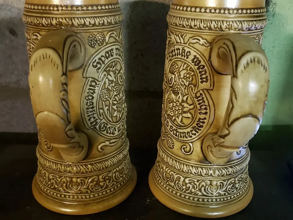 Thumbnail: 2 Vintage Ceramarte Beer Steins Made in Brazil